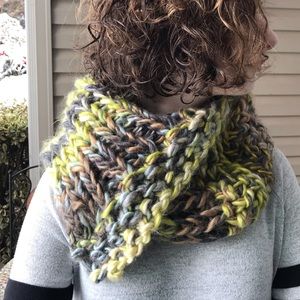 NWT - Versatile Infinity Cowl / Scarf, Hand Knit  - OOAK - New from maker!